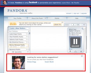 Personalization with Facebook