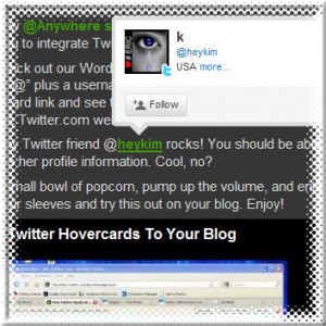 Add Twitter hovercards to your blog