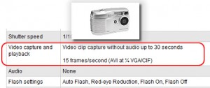 Photosmart 320 - Has Video Feature