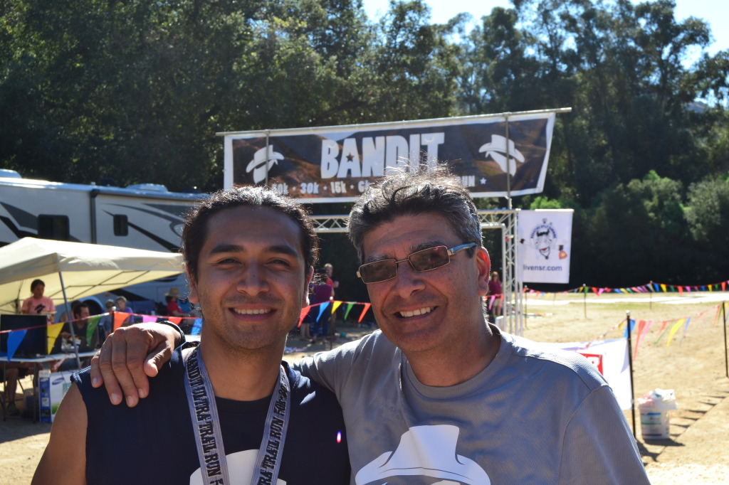 Marcos Vargas and Canek Pena-Vargas at the Bandit Ultra Trail Race